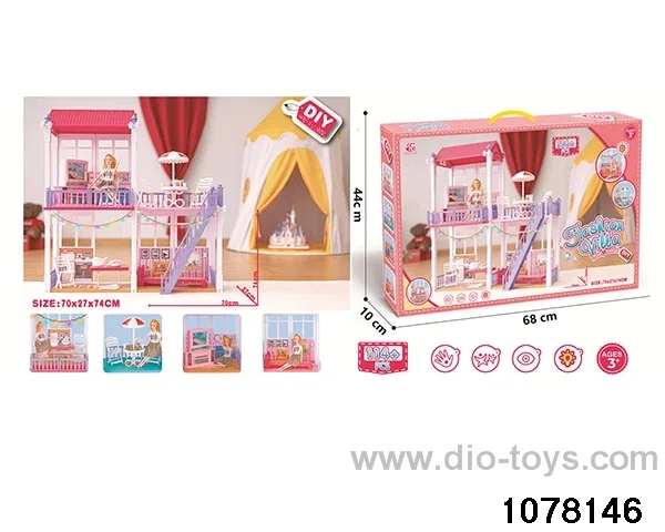 Puzzle Cottage with 11 inch Barbie LED Lights in color box