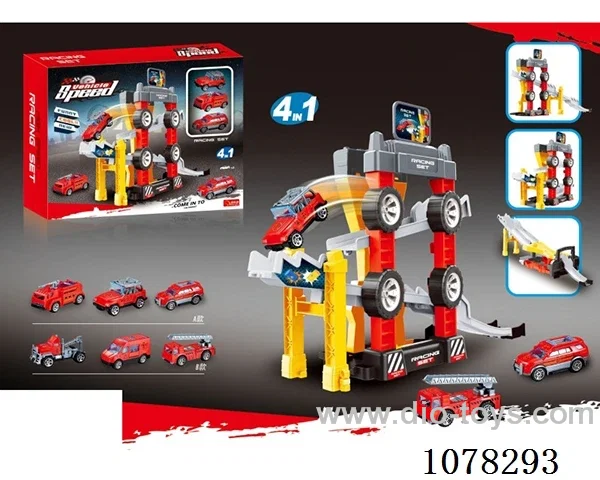 Fire rail car with 3PCS