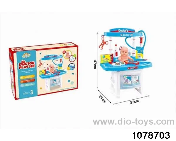 Medical table set in color box