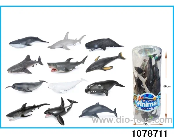 12 models  40cm Vinyl sea animals