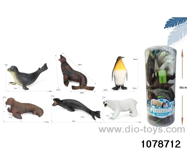12 models  40cm Vinyl Polar animals