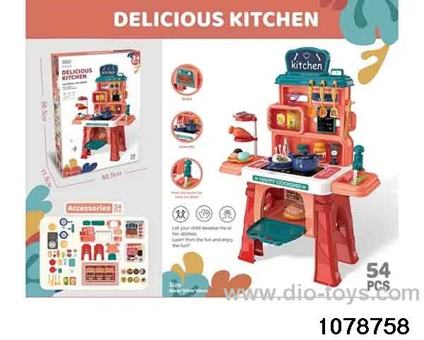 Kitchen counter with light and sound in color box