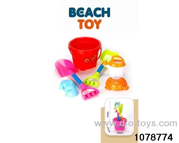 6pcs beach toy in Net bag