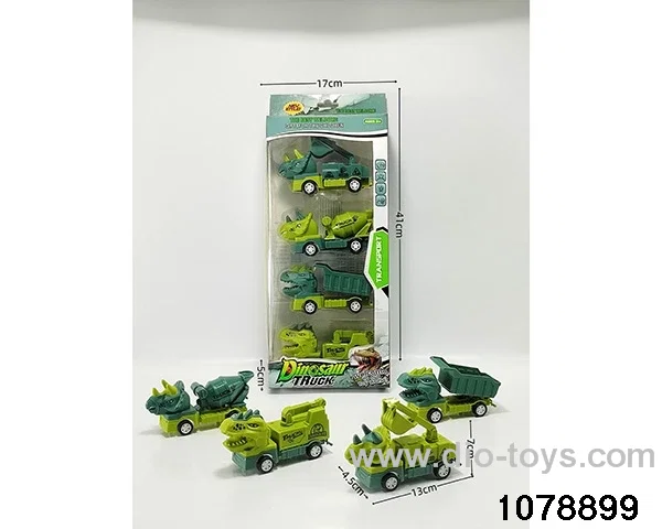 Pull Back Dinosaur Car in window box