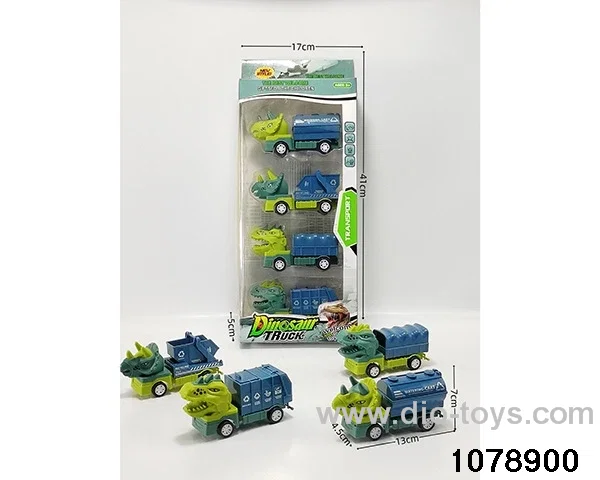 Pull Back Dinosaur Car in window box