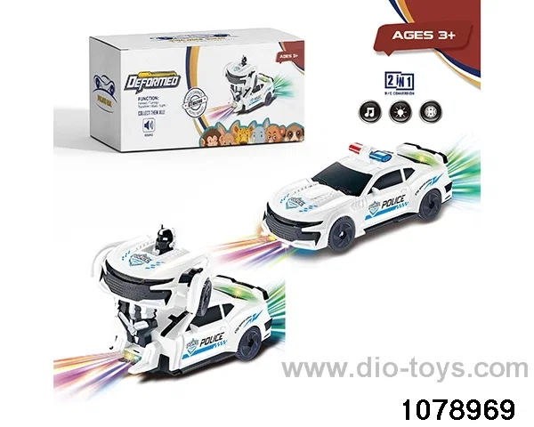 Electric Transformer Police Car (with lights and music) in color box