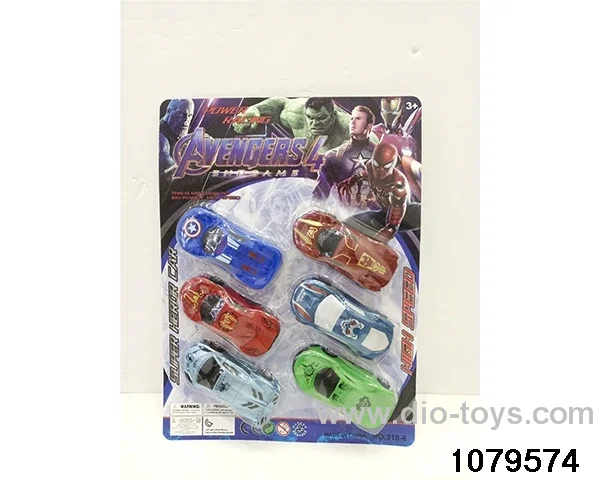 6pcs sliding vehicle in Blister card