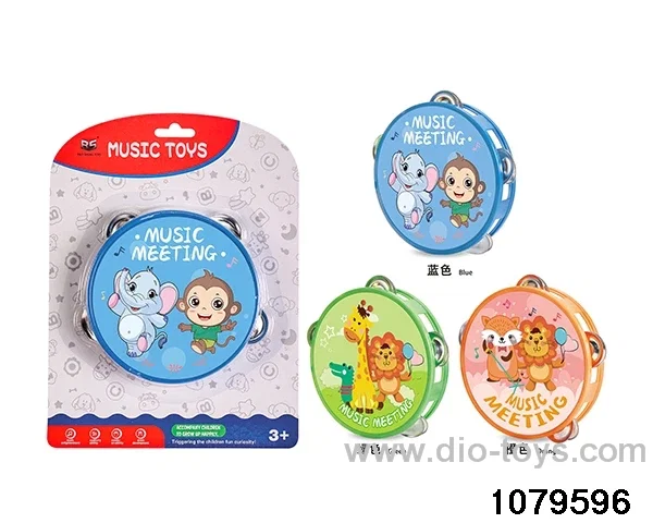 Cartoon Animal Tambourine in blister