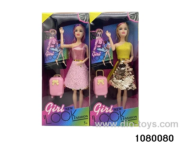 11.5 inch 9 jointed doll set in window box