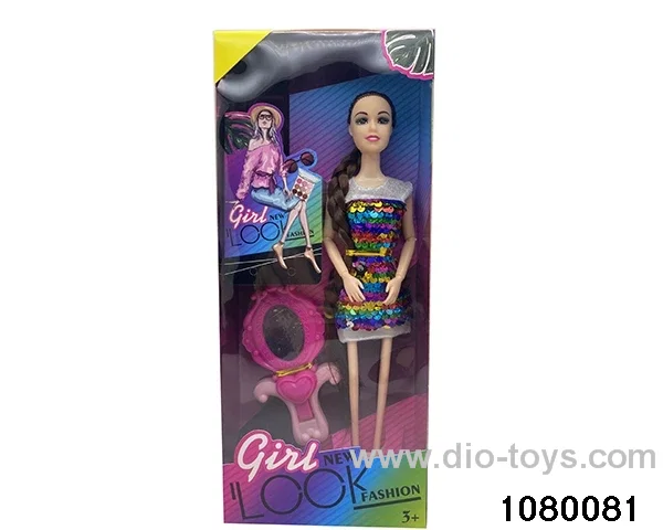 11.5 inch 9 jointed doll set in window box
