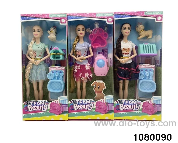 11.5 inch 9 jointed doll set in window box