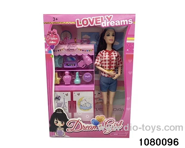 11.5 inch 9 jointed doll set in window box