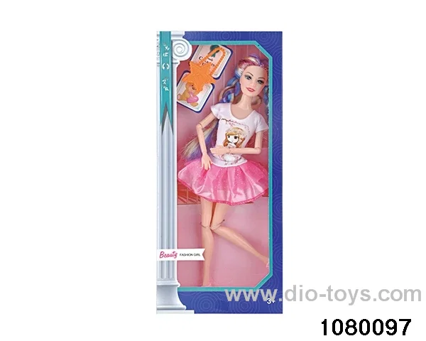 11 inch 12 jointed doll set in window box