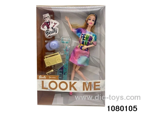 11.5 inch 12 jointed doll set in window box