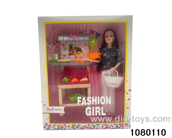 11.5 inch 9 jointed doll set in window box