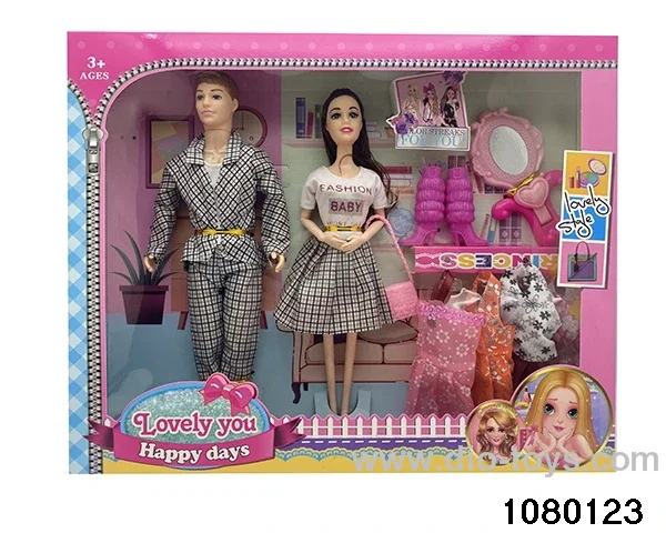 11.5 inch 9 jointed doll set in window box