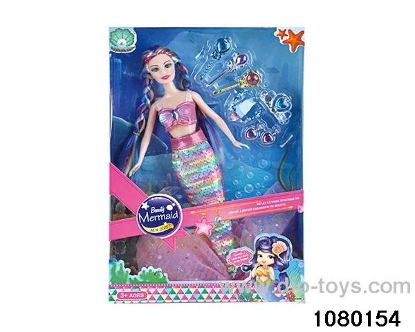 14 inch 12 jointed mermaid set in window box
