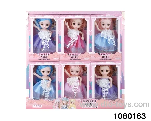 6 inch 12 jointed doll set in display box