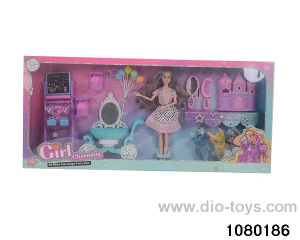 11.5 inch 9 jointed doll set in window box