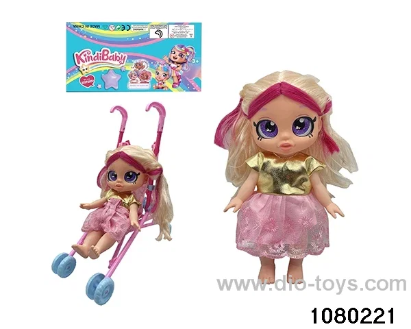 14 inch doll set with light and music in PP bag with header