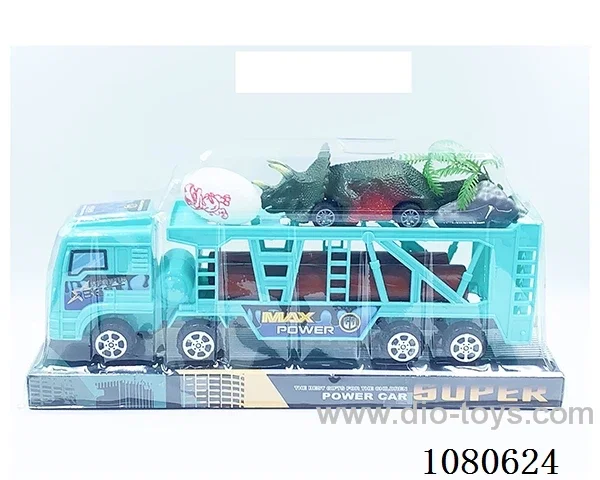 Inertia tractor (yellow/blue) (with 1 dinosaur Pull-back)
