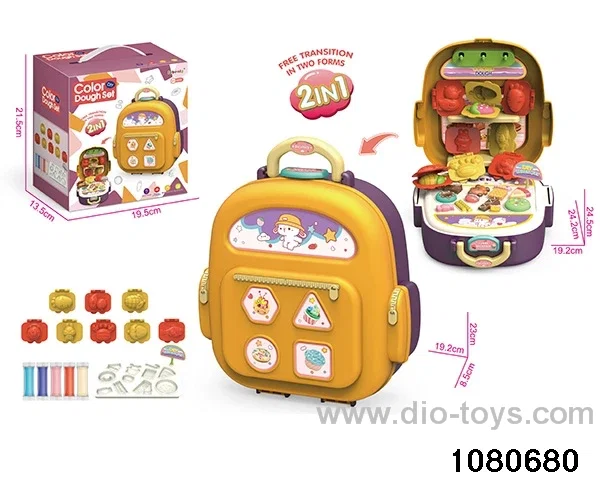 Backpack Storage Colorful Clay Set