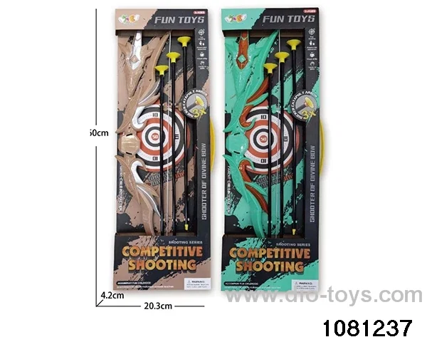 slingshot bow and arrow in display box