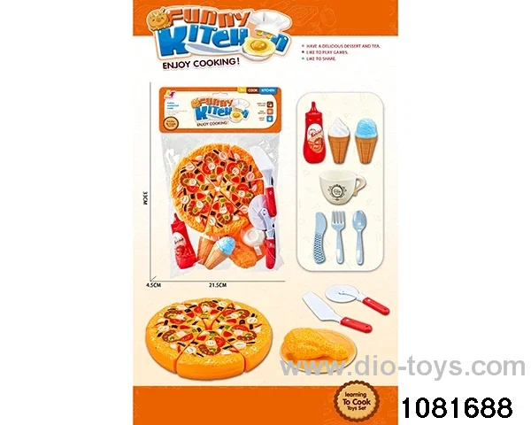 Fast food/pizza/dessert combo in PP bag with header