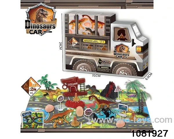 Dinosaur Set With carpet in window box