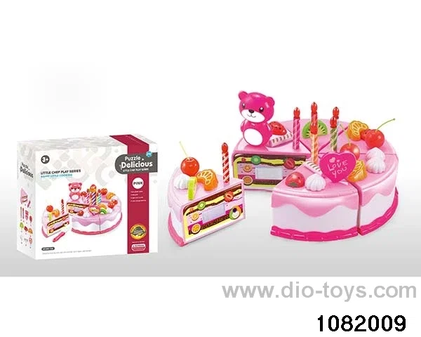 Cutting Cake with Lighted Candle in color box