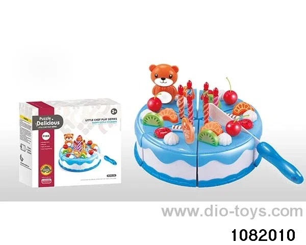 Cutting Cake with Lighted Candle in color box