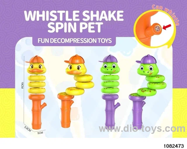 Rotating Duck/Rotating Snake (with whistle) in opp bag