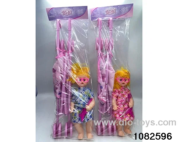 Pushchair with girl doll in poly bag header