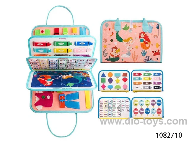 5 page mermaid busy board in PE bag