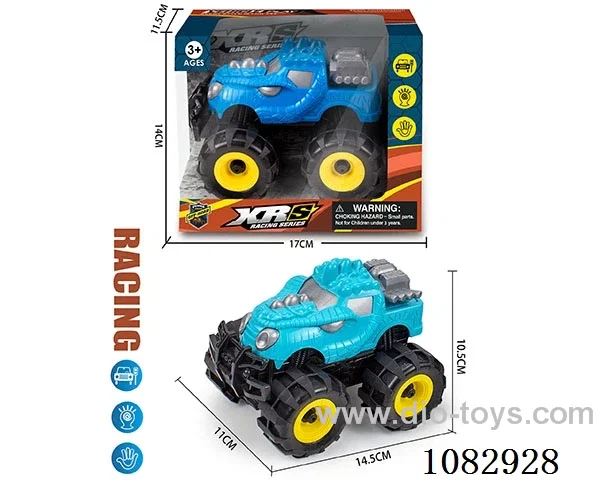 Inertial off-road dinosaur car