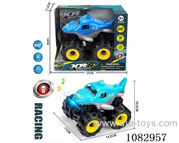 Inertial light off road dinosaur car