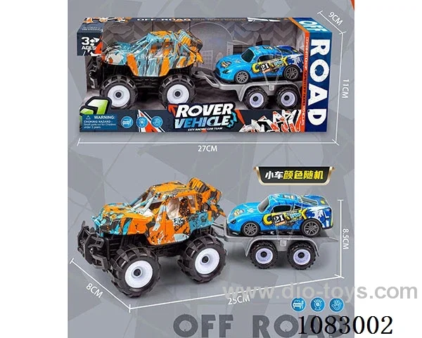 Inertial graffiti racer towing drag back alloy cart