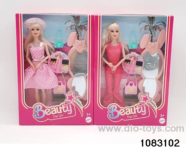 11.5 inch 9 jointed doll set in window box
