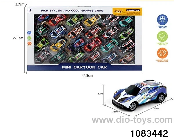 pull back tin car in window box