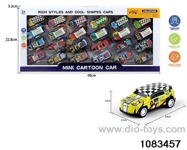 pull back tin car in window box