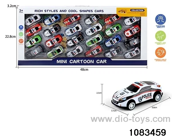 pull back tin car in window box