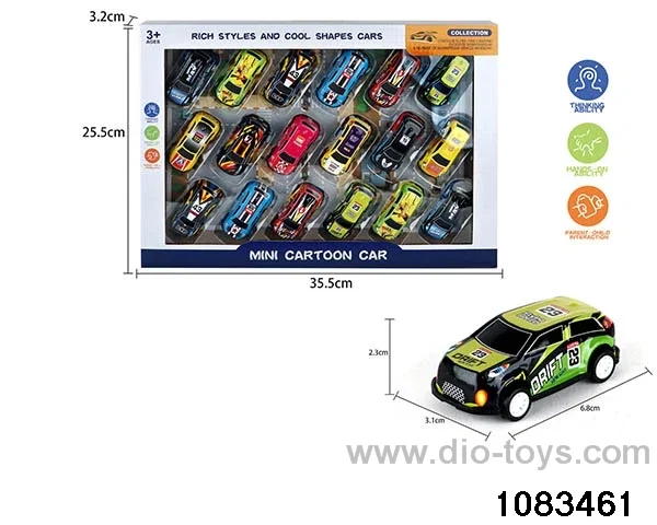 pull back tin car in window box