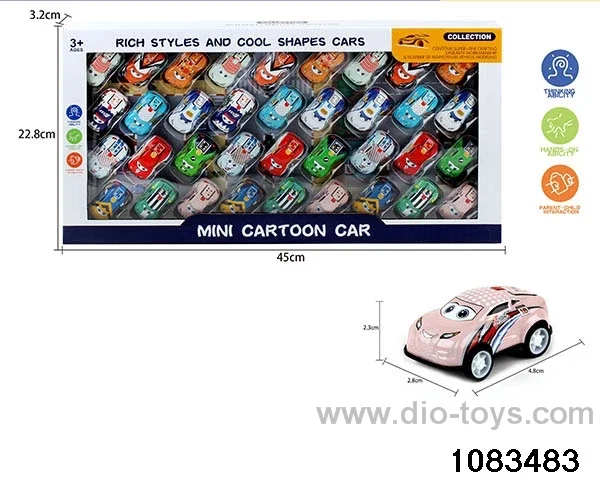 pull back tin car in window box