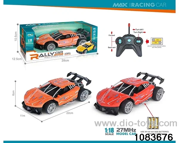 27MHz 1:18 4ch RC car (Electricity not included) in window box