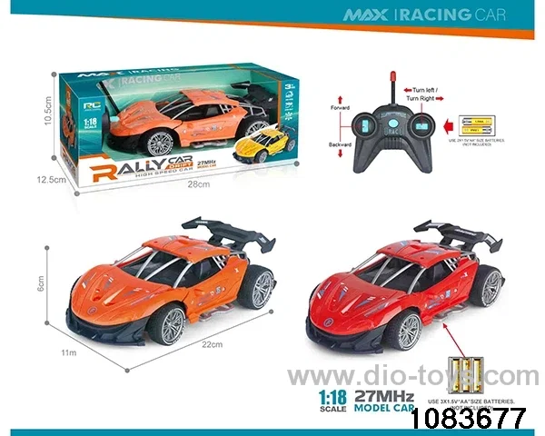 27MHz 1:18 4ch RC car (Electricity not included) in window box