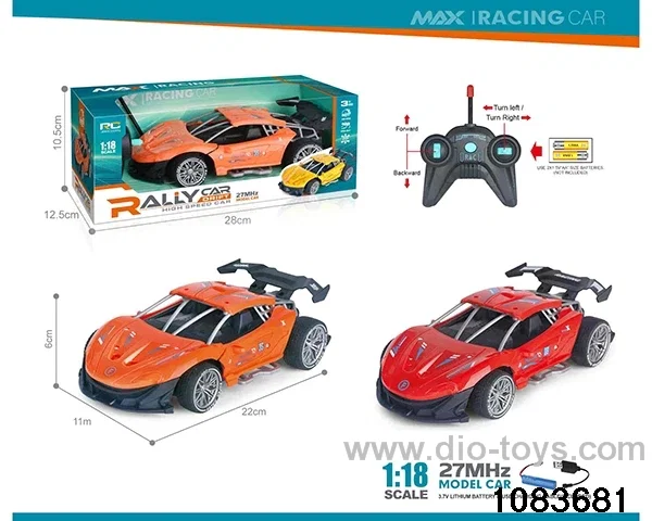 27MHz 1:18 4ch RC car (electricity package) in window box