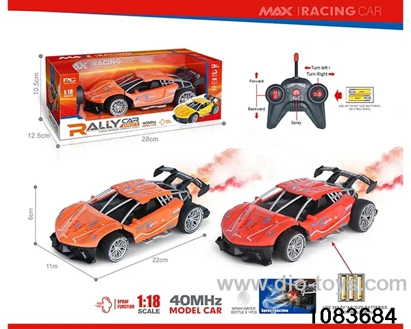 40MHz 1:18 5ch RC car with light (Electricity not included) in window box