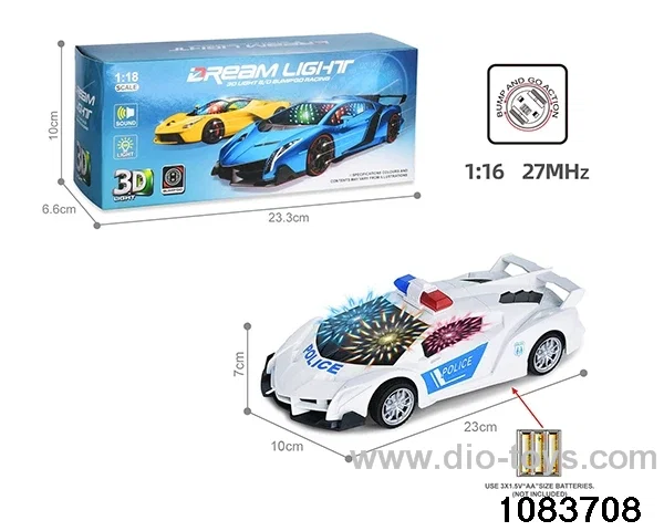 1:16 3D Lighted Electric Car in color box