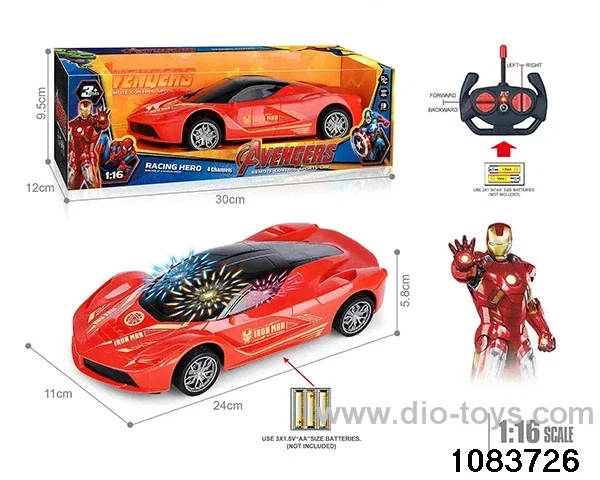 27MHz 1:16 4ch RC car with 3D light (Electricity not included) in window box