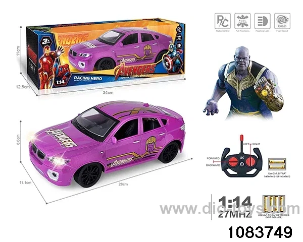 27MHz 1:14 4ch RC car with light (Electricity not included) in window box